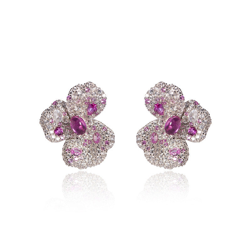 Blushing Blossom Diamond Earrings