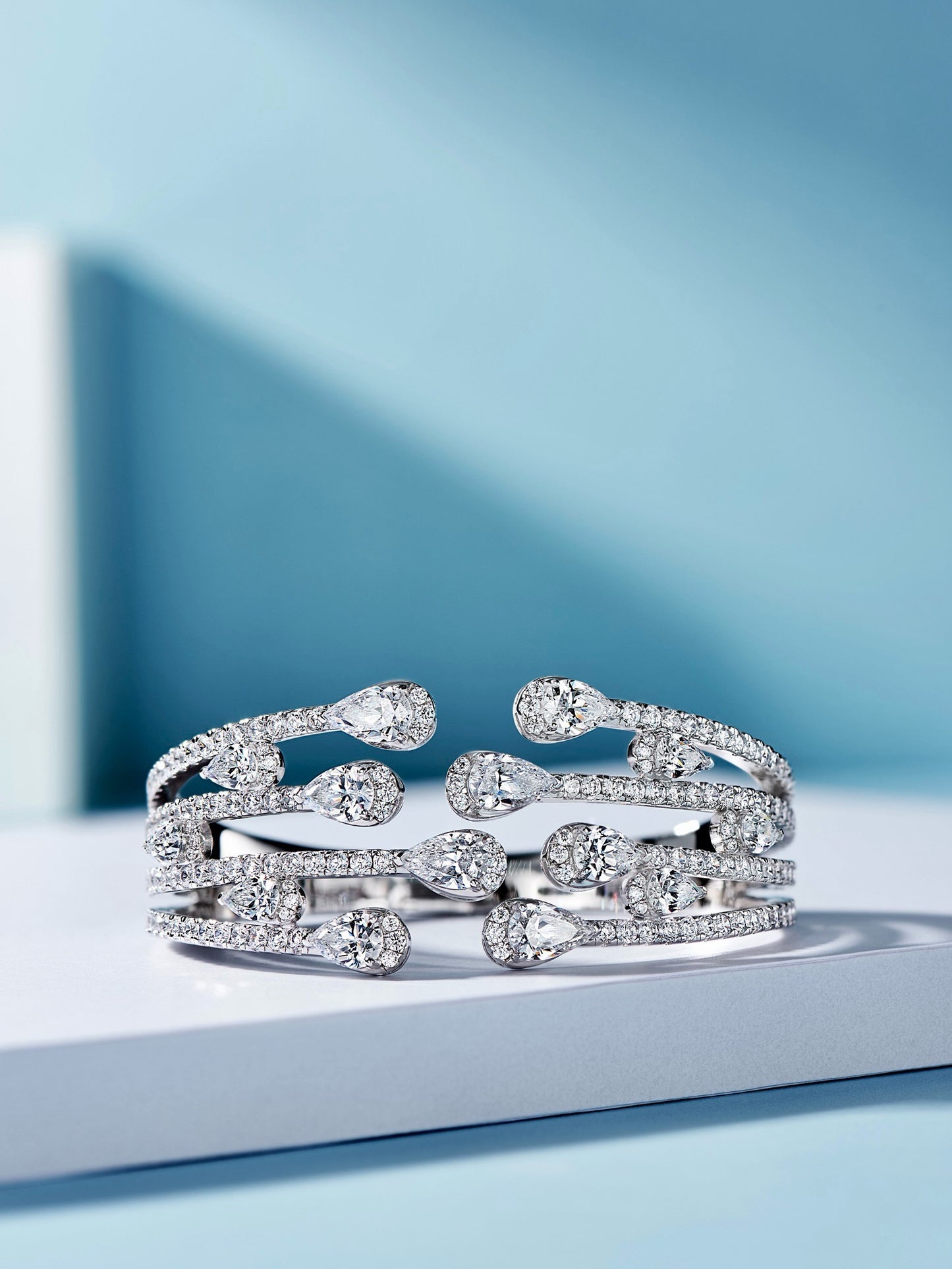 Elegant Radiance Diamond Cuff Bracelet