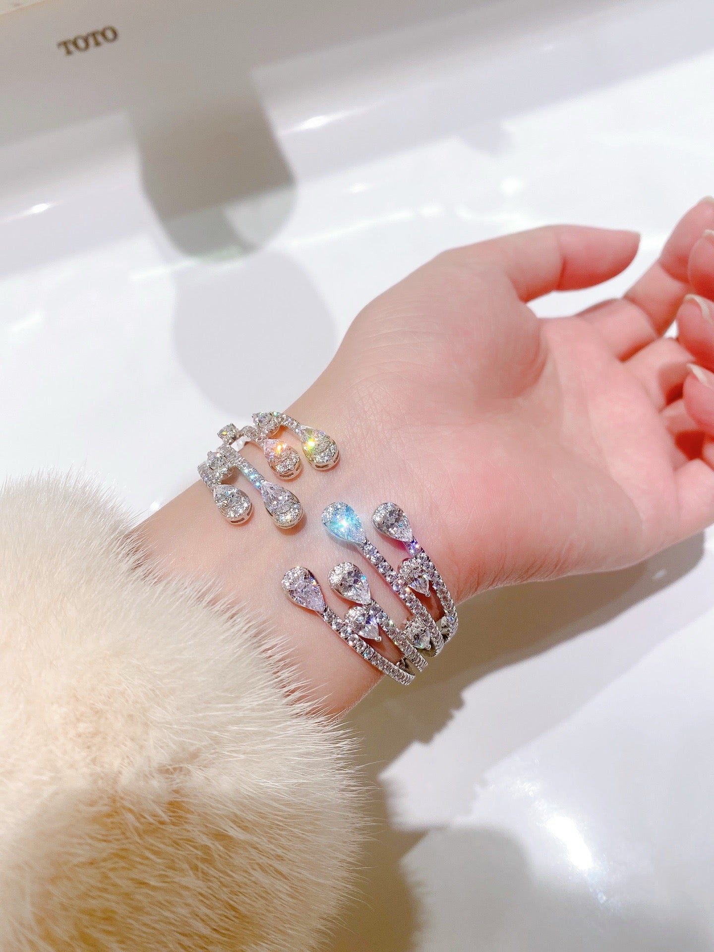 Elegant Radiance Diamond Cuff Bracelet