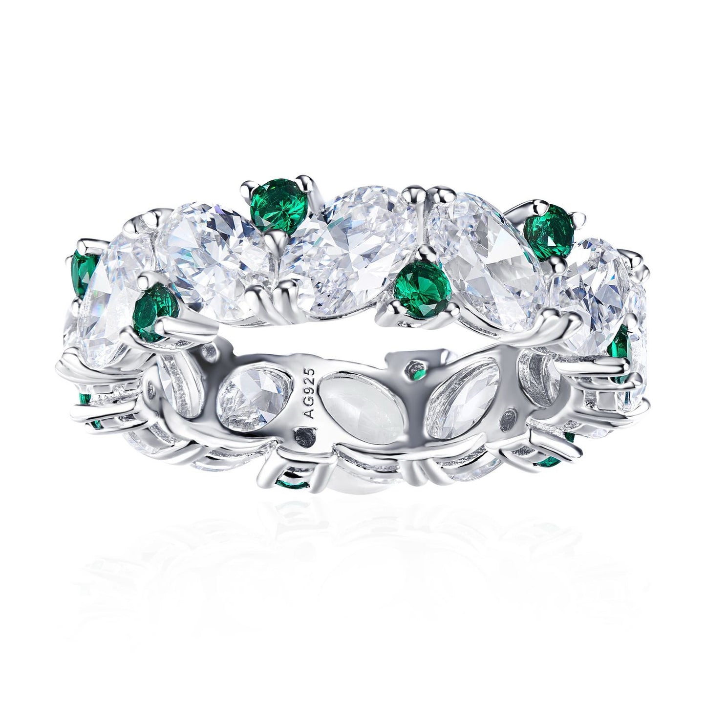 Verdant Splendor Diamond Eternity Band