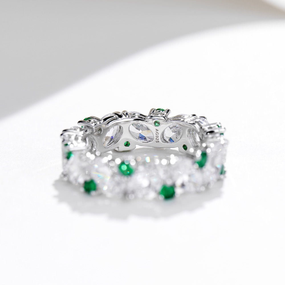 Verdant Splendor Diamond Eternity Band