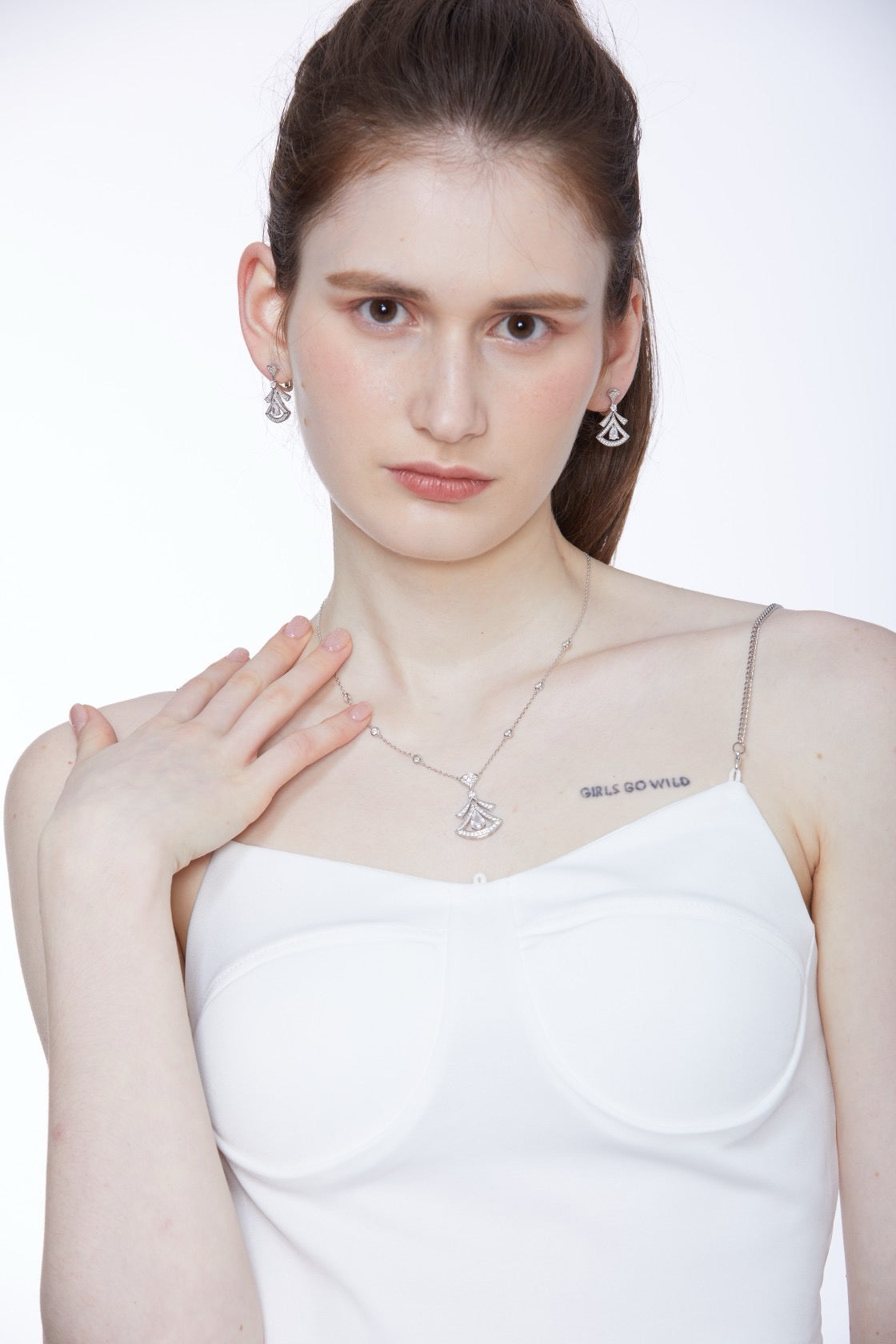Art Deco Elegance Earrings, Necklace Set