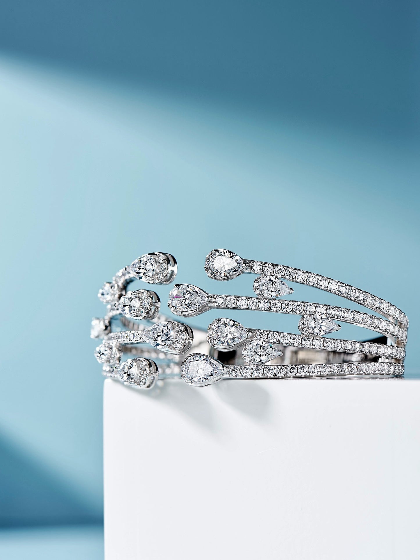 Elegant Radiance Diamond Cuff Bracelet
