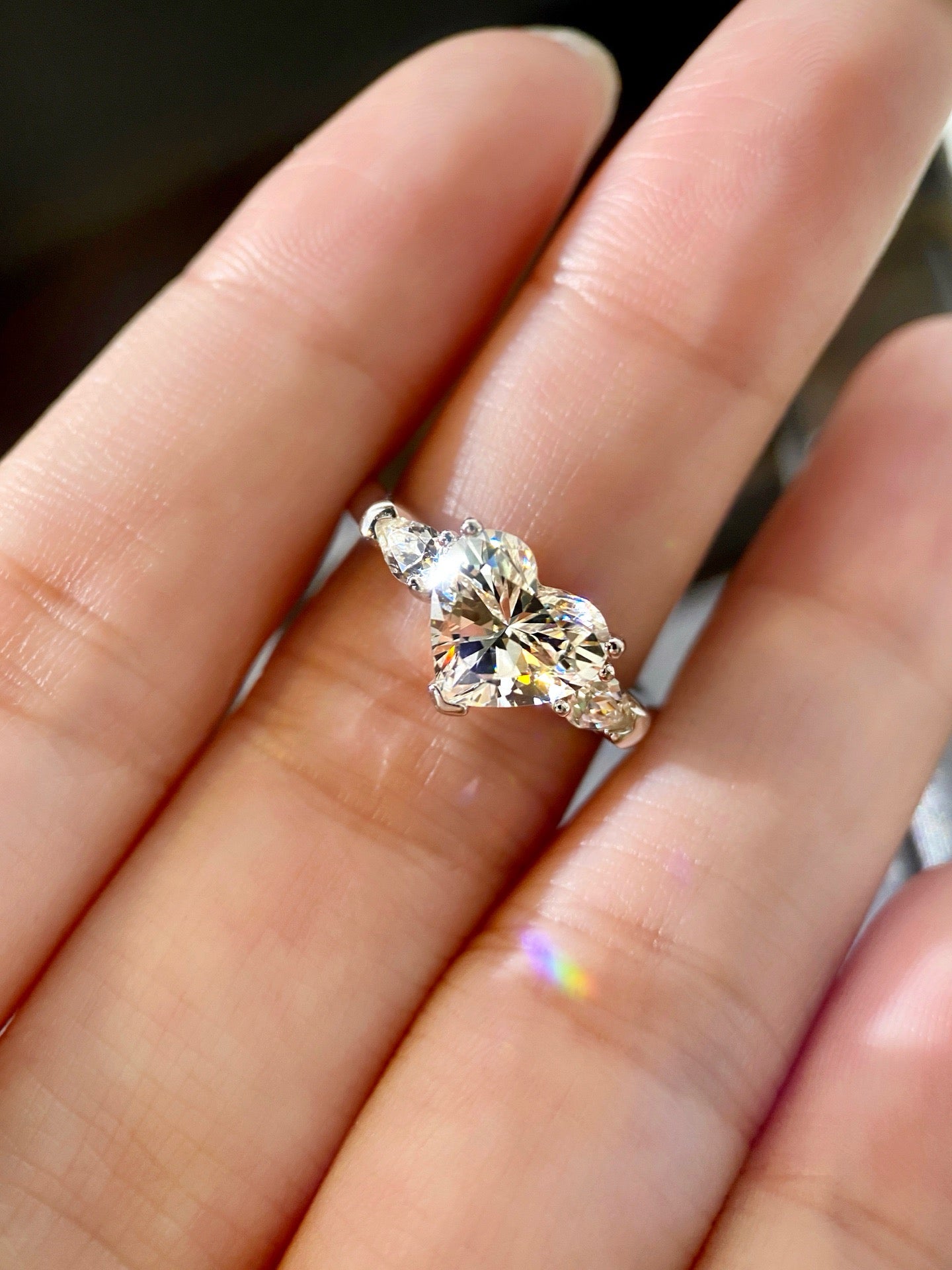 2ct Heart’s Radiance Engagement Ring