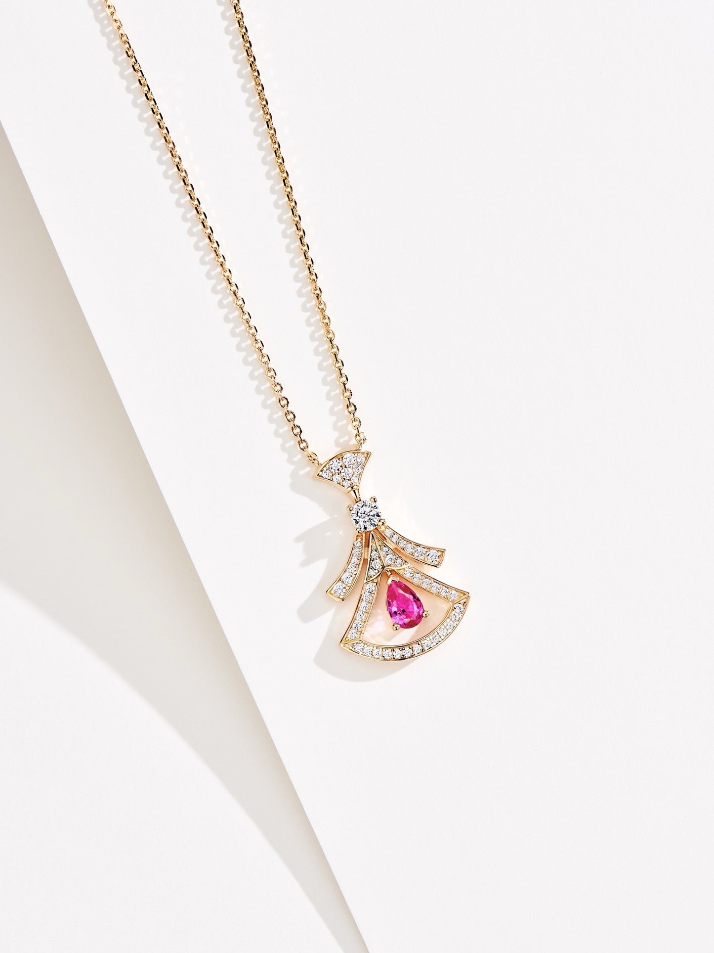 Enchanted Blossom Pink Sapphire Pendant, Earrings Set