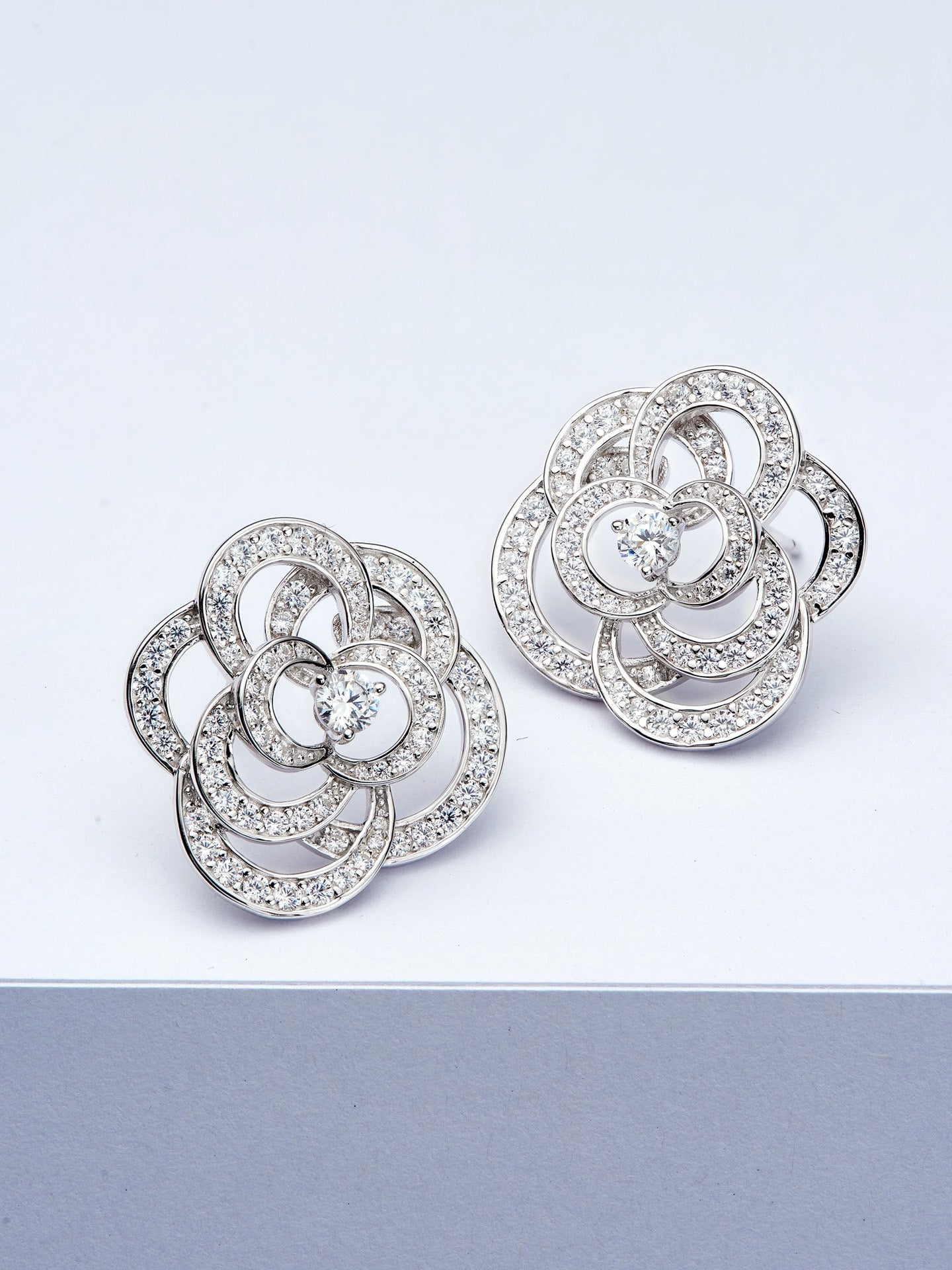 Blossom Radiance Simulated Diamond Pendant, Earrings Set