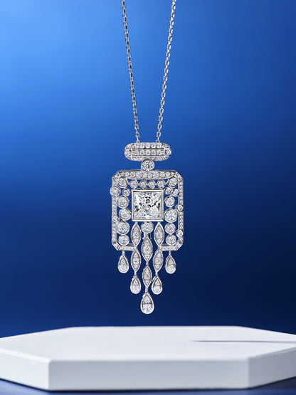 Deco Droplet Diamond Pendant