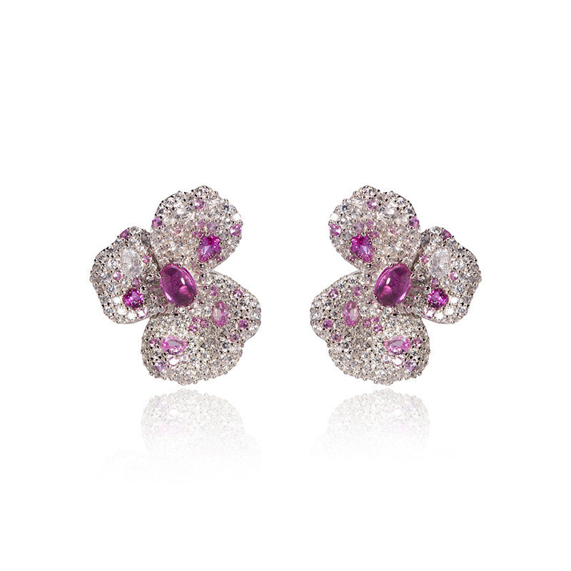 Blushing Blossom Diamond Earrings