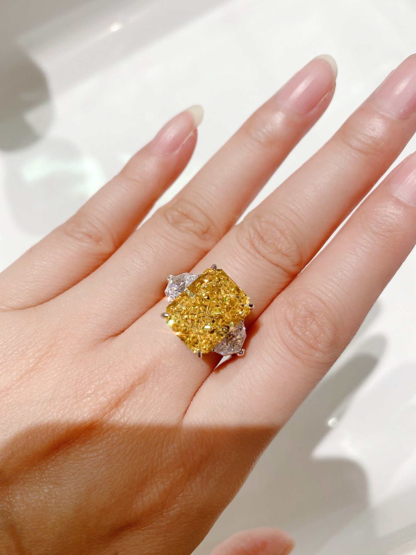 11ct Radiant Yellow Gemstone Ring
