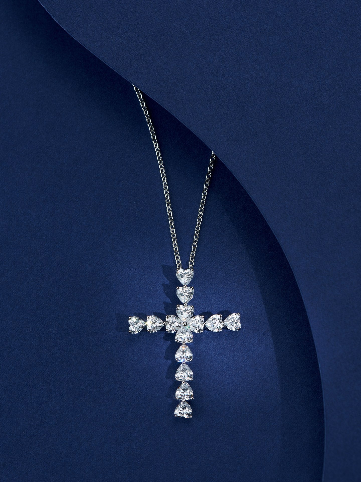 Luminous Grace Cross Pendant Necklace