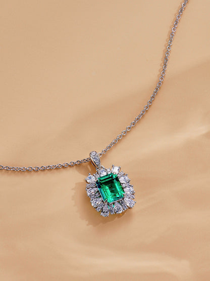 2.2ct Emerald Oasis Diamond Pendant