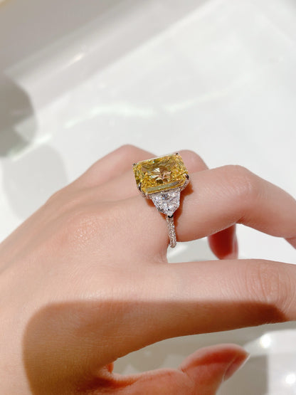 11ct Radiant Yellow Gemstone Ring