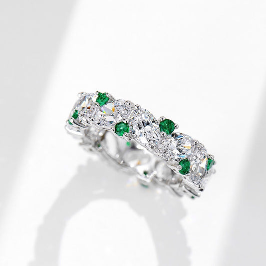 Verdant Splendor Diamond Eternity Band