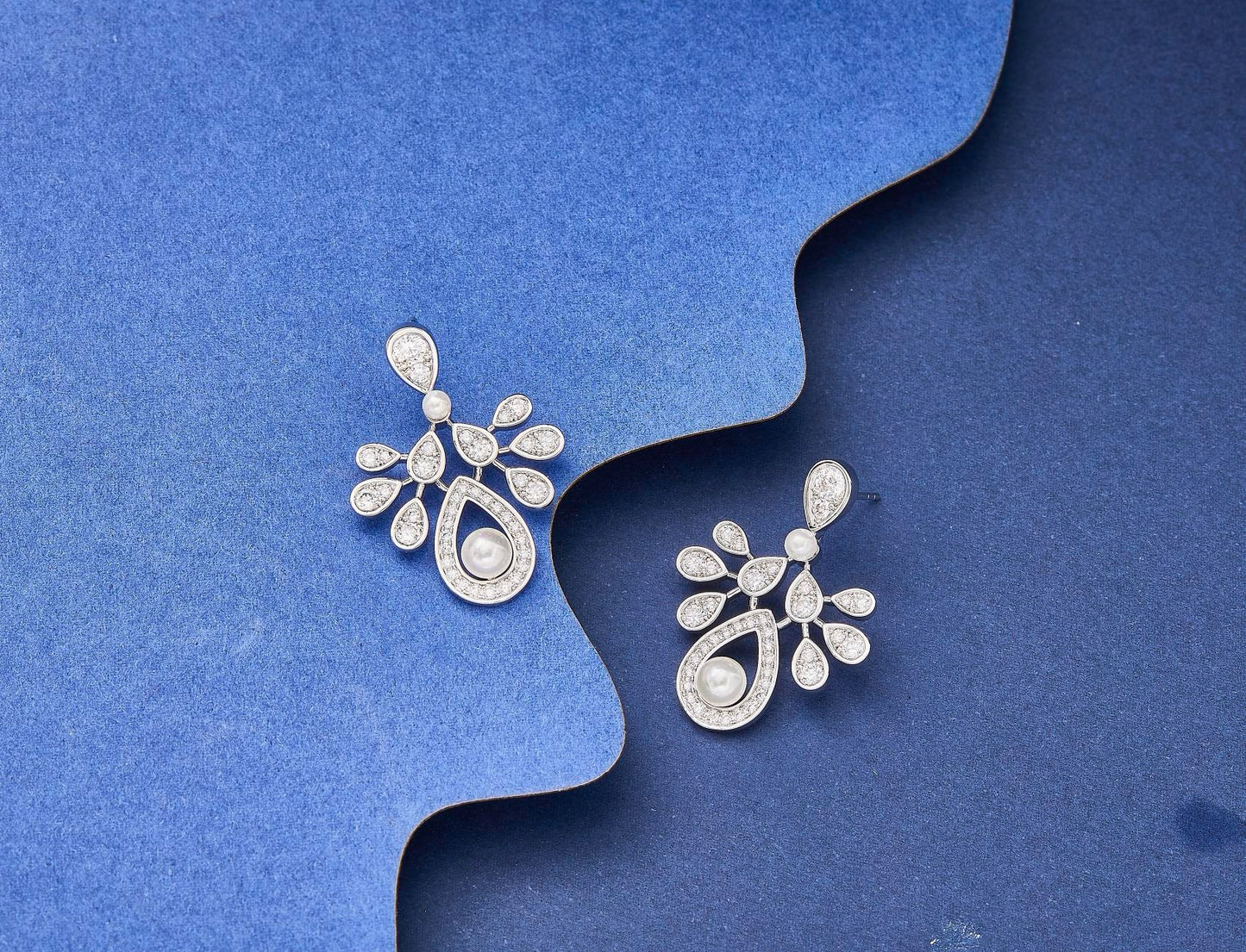 Garden Whisper Pearl Drop Earrings