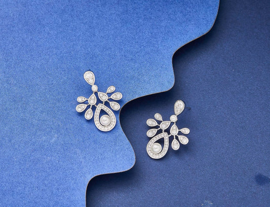Garden Whisper Pearl Drop Earrings