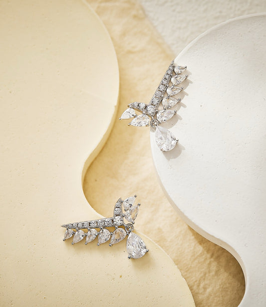 Whispering Leaves Diamond Earrings