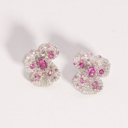 Blushing Blossom Diamond Earrings