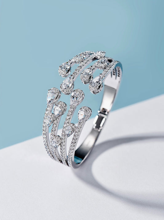 Elegant Radiance Diamond Cuff Bracelet