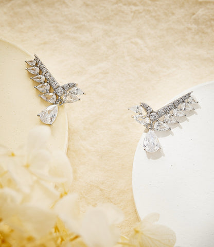 Whispering Leaves Diamond Earrings