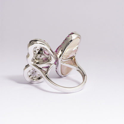 Whispering Wings Lavender Butterfly Ring