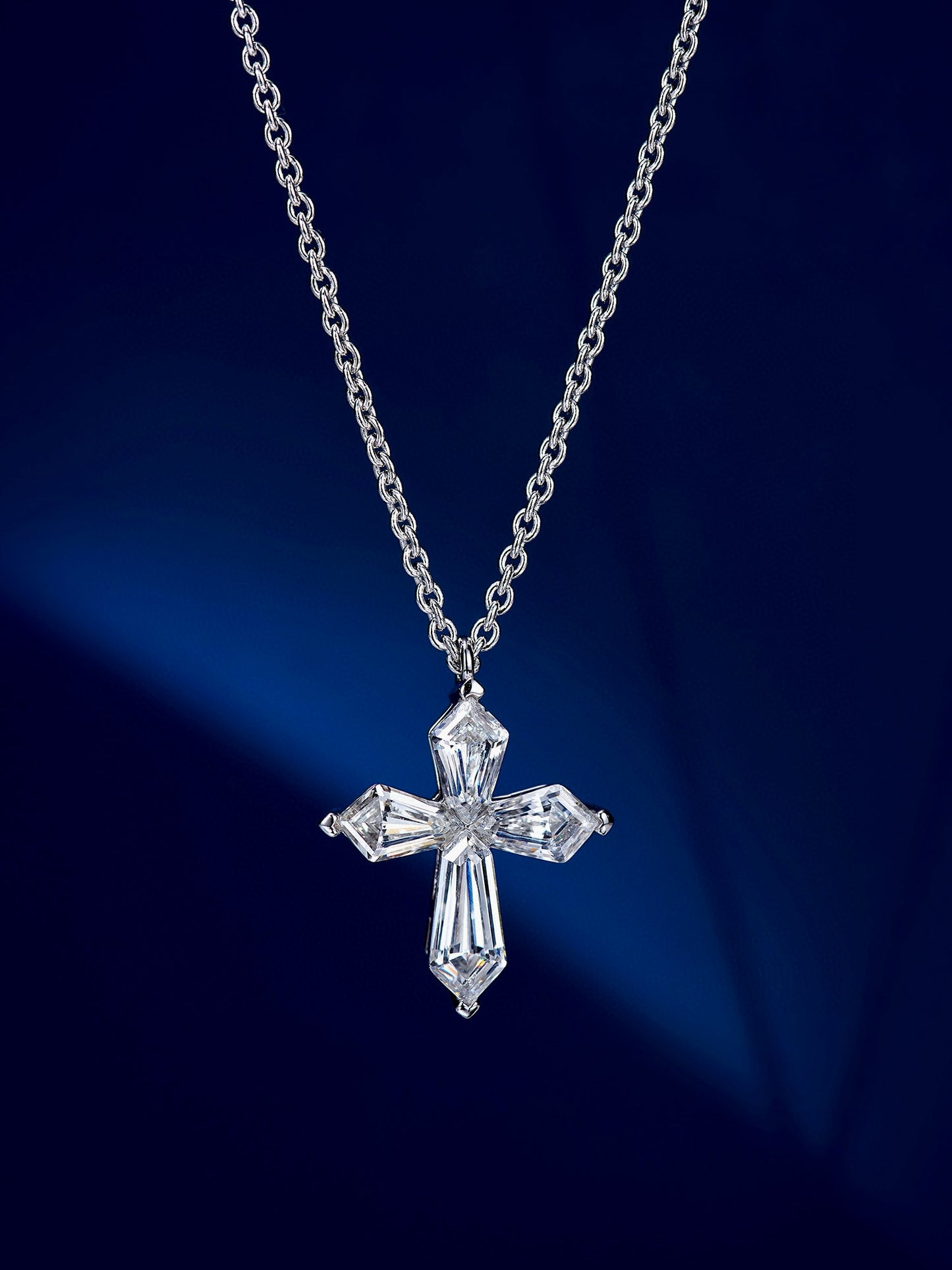 Celestial Spark Cross Necklace