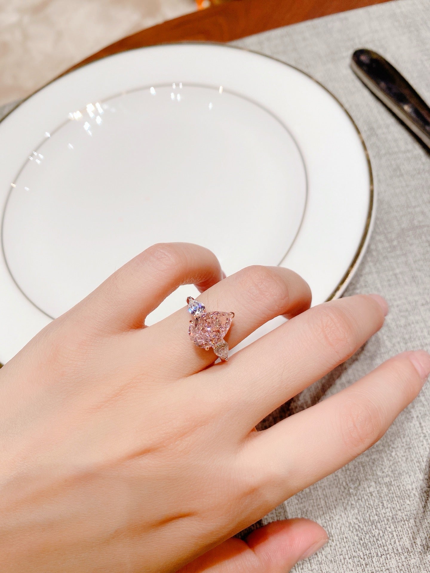 4ct Blush Romance Pink Diamond Ring