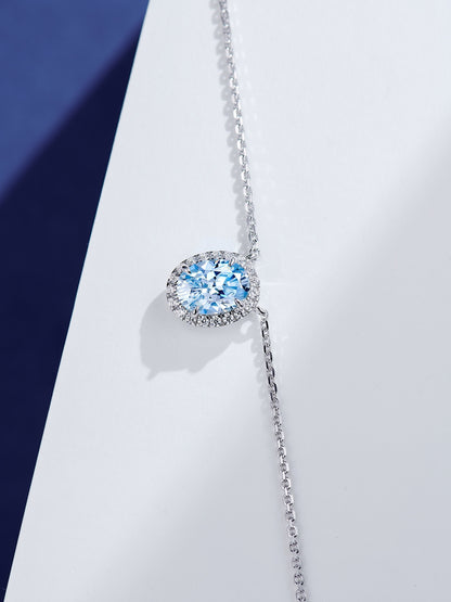 Azure Dream Solitaire Ring and Necklace Set