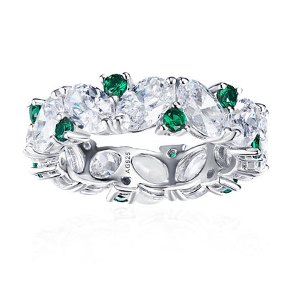 Verdant Splendor Diamond Eternity Band
