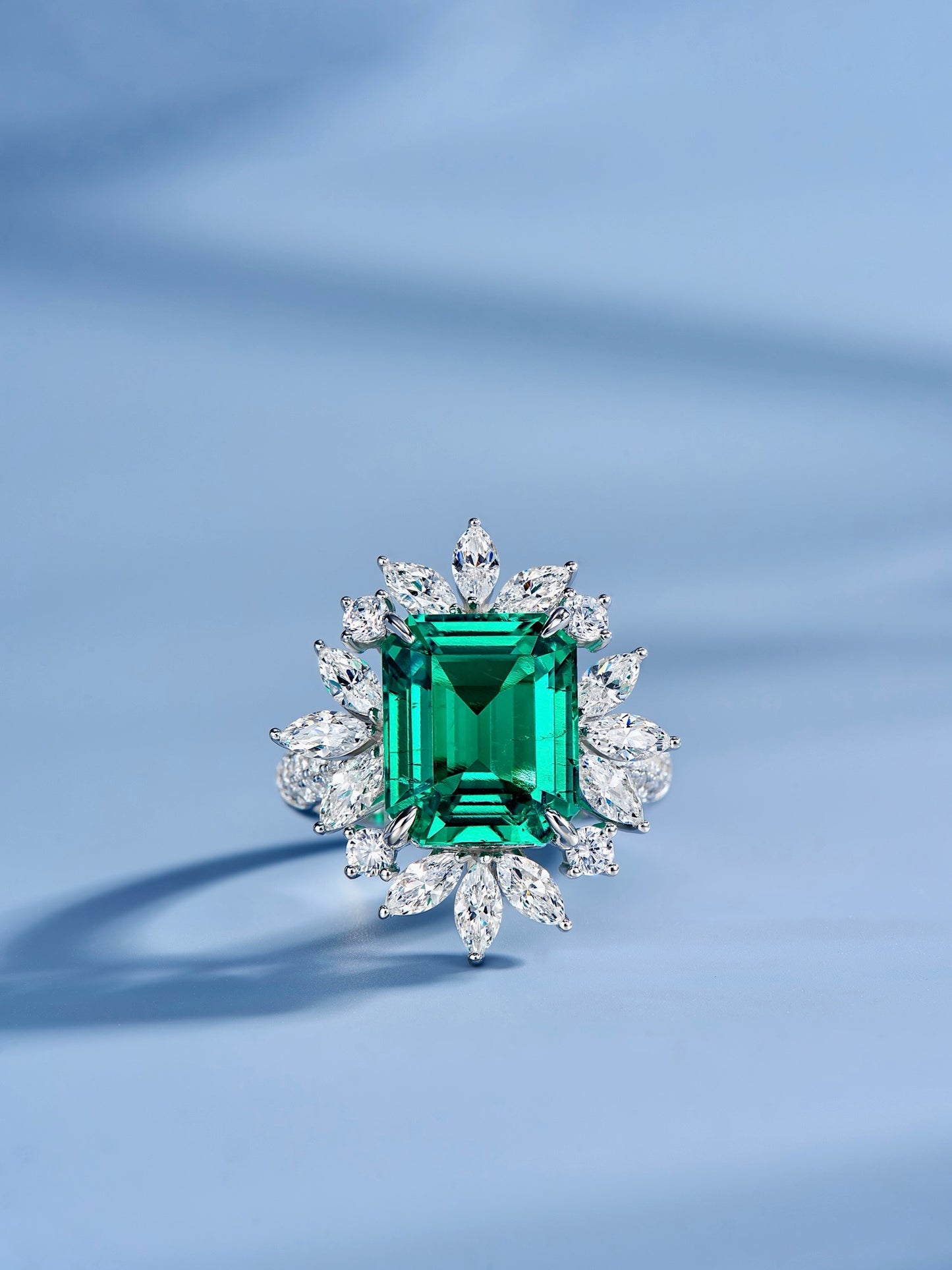 5ct Emerald Majesty Diamond Ring