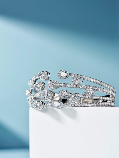 Elegant Radiance Diamond Cuff Bracelet