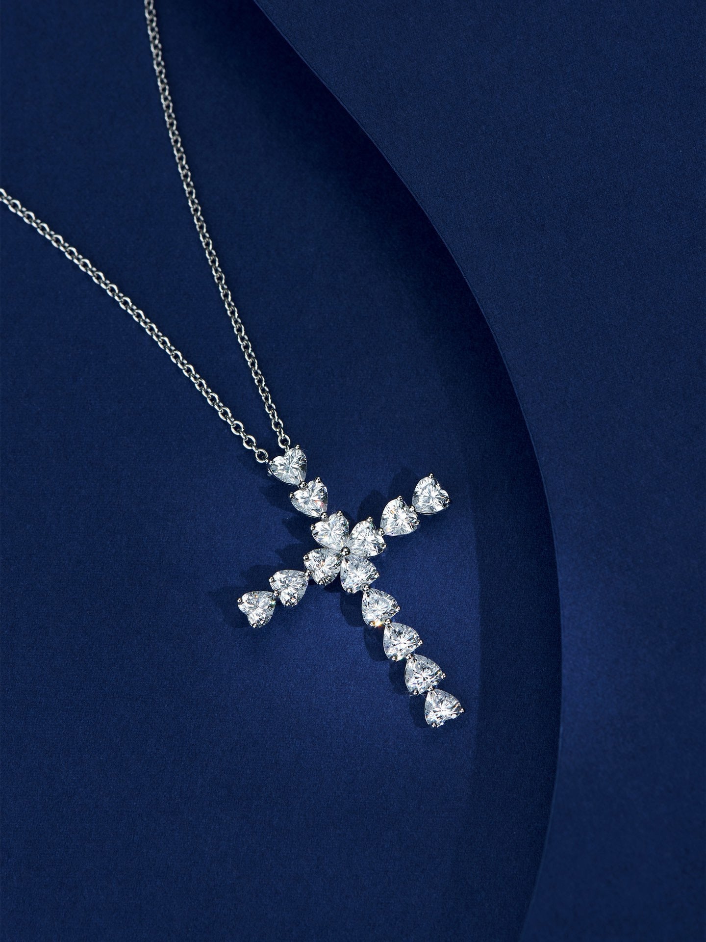 Luminous Grace Cross Pendant Necklace