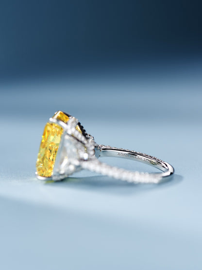 11ct Radiant Yellow Gemstone Ring