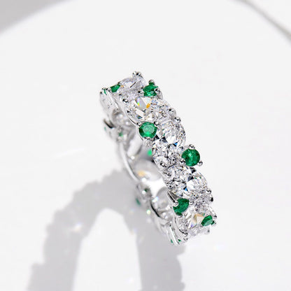 Verdant Splendor Diamond Eternity Band