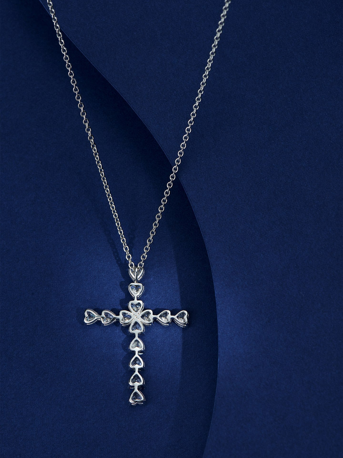 Luminous Grace Cross Pendant Necklace