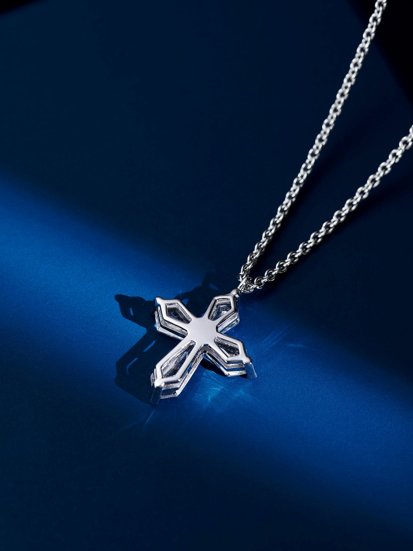 Celestial Spark Cross Necklace