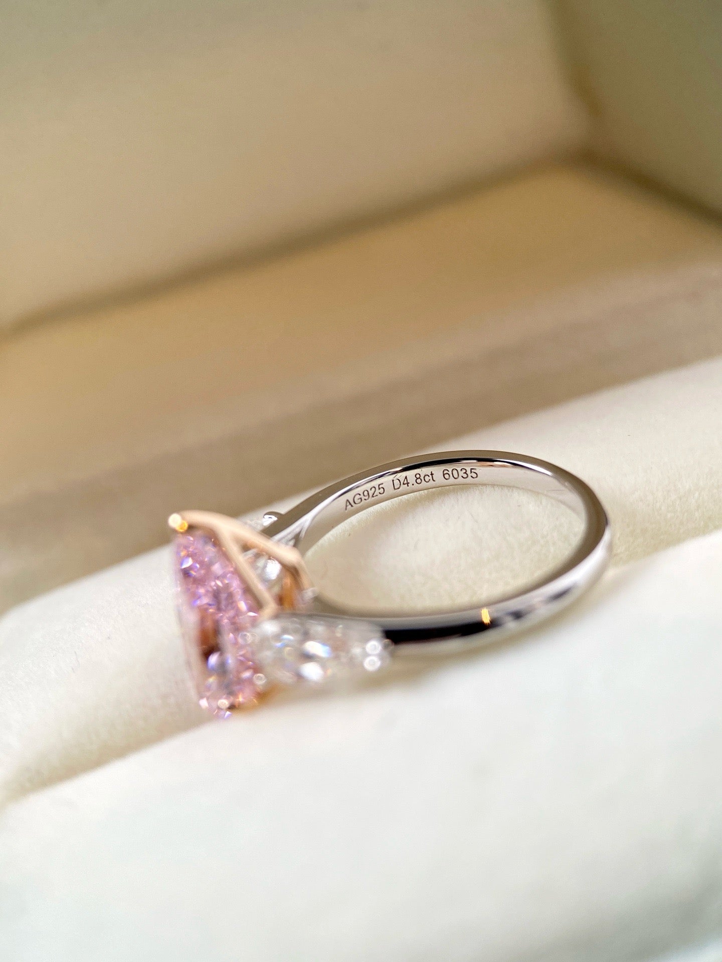 4ct Blush Romance Pink Diamond Ring