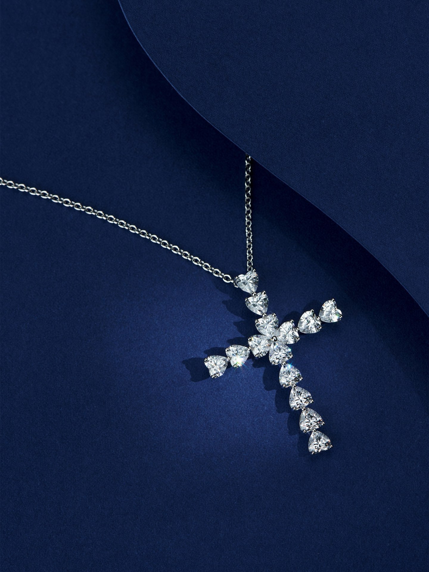 Luminous Grace Cross Pendant Necklace