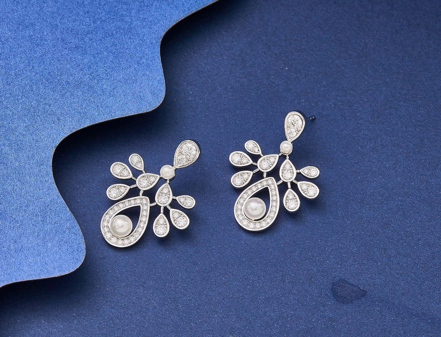 Garden Whisper Pearl Drop Earrings