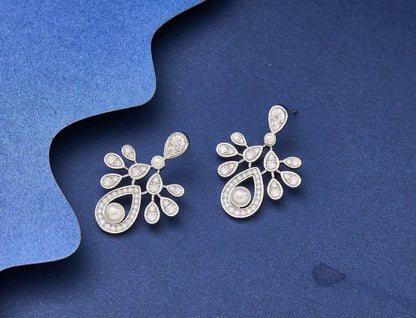 Garden Whisper Pearl Drop Earrings