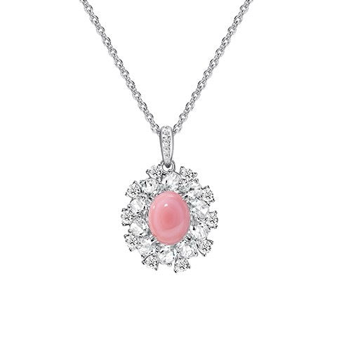 Blush Bloom Diamond Jewelry Ring, Earrings and Necklace Set