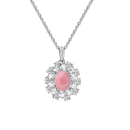 Blush Bloom Diamond Jewelry Ring, Earrings and Necklace Set