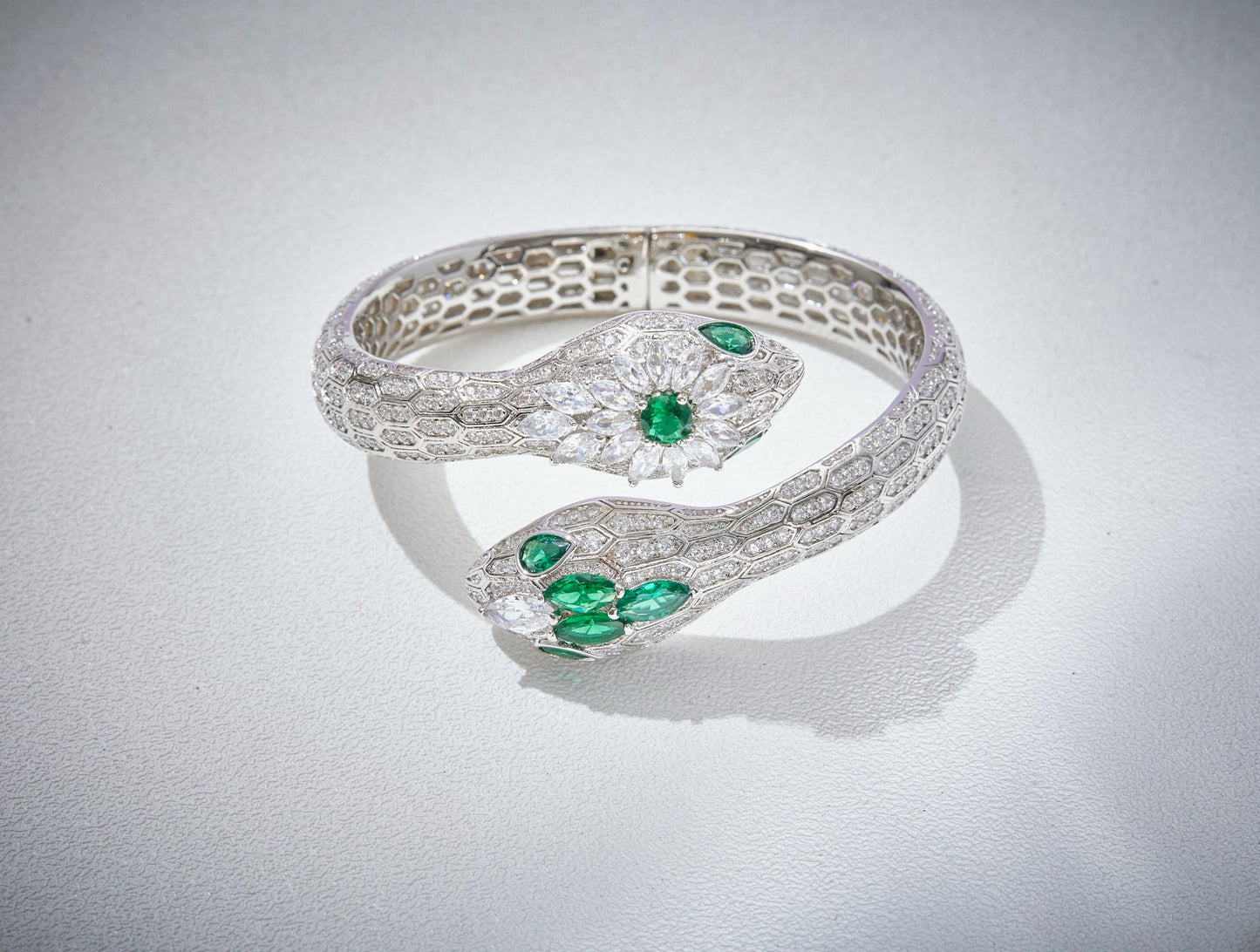 Serpentine Enchantment Emerald Bracelet