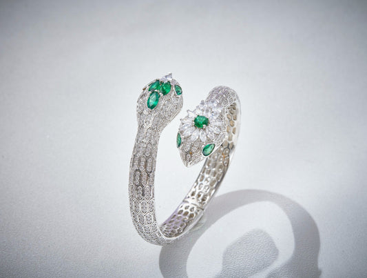 Serpentine Enchantment Emerald Bracelet