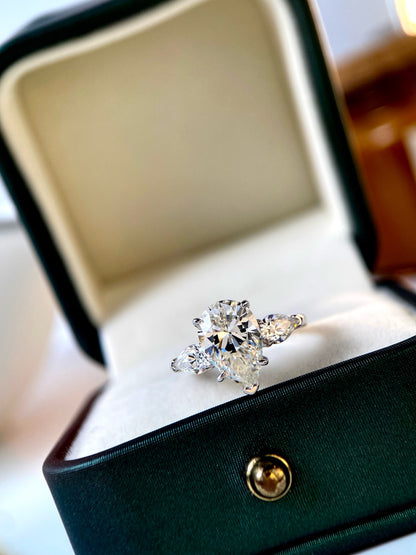 Radiant Trio Sterling Silver Vermeil Ring