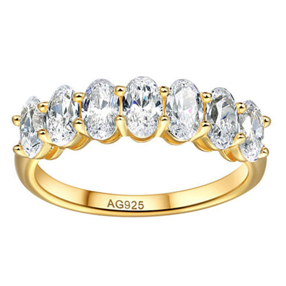 Eternal Shine Vermeil Oval-Cut Eternity Ring