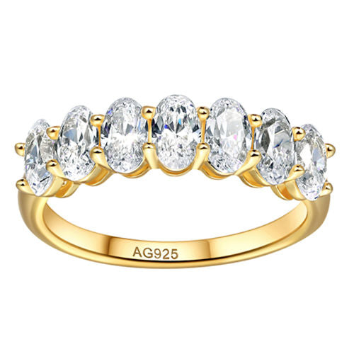 Eternal Shine Vermeil Oval-Cut Eternity Ring