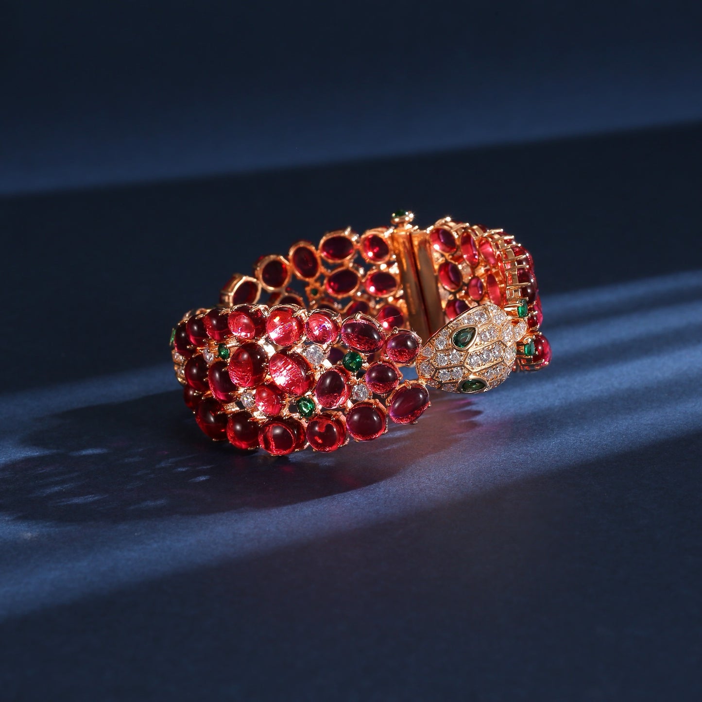 Royal Ruby Serpent Bangle