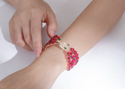 Royal Ruby Serpent Bangle