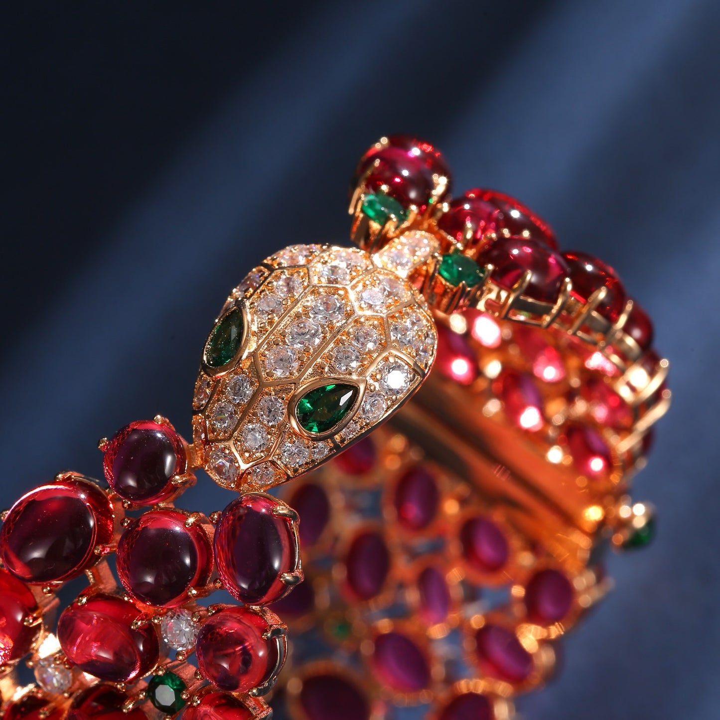 Royal Ruby Serpent Bangle