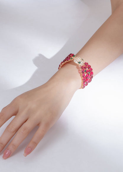 Royal Ruby Serpent Bangle